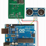 Arduino + TFT液晶 + 超音波センサ
